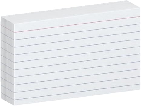 Index Card Ruled | White | 3"x5" | pq.100